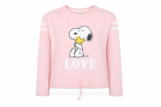 Marks & Spencer Girls Pink Peanuts Pullover Hoodie 12-13Y