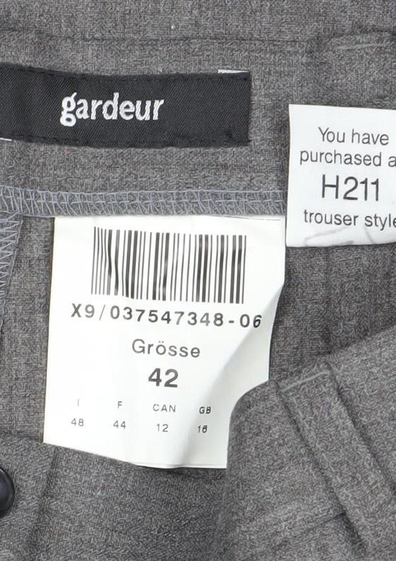 Gardeur Women's Grey Regular Fit Business Trousers Size 14