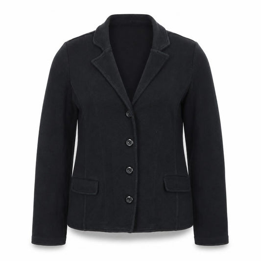 Laura Ashley Women's Black Cotton Blazer Size 12