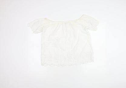 Great Plains Women’s White Blouse Off Shoulder