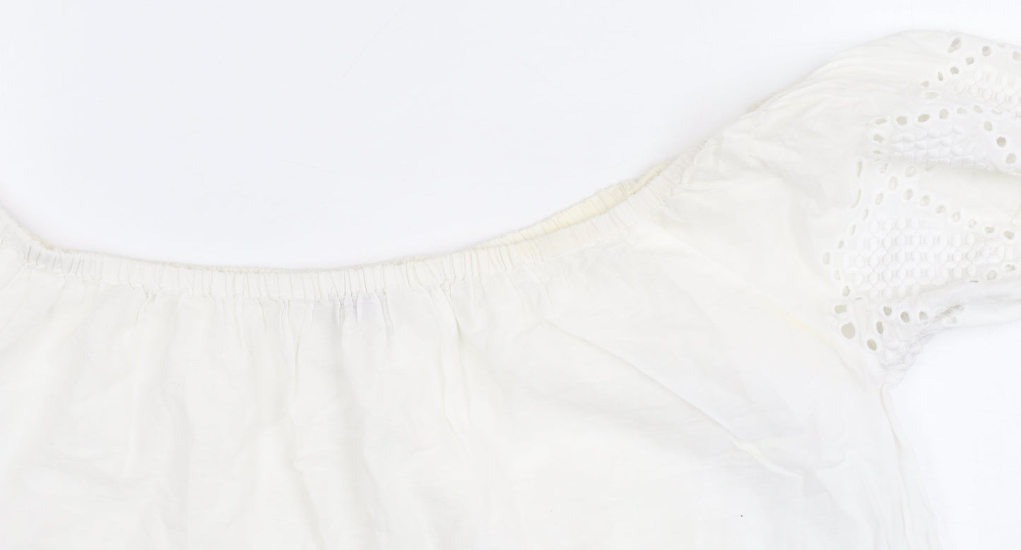 Great Plains Women’s White Blouse Off Shoulder