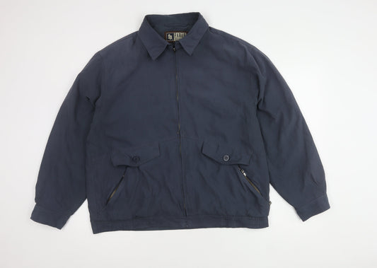 Farah Men's Blue Cotton-Nylon Casual Jacket L