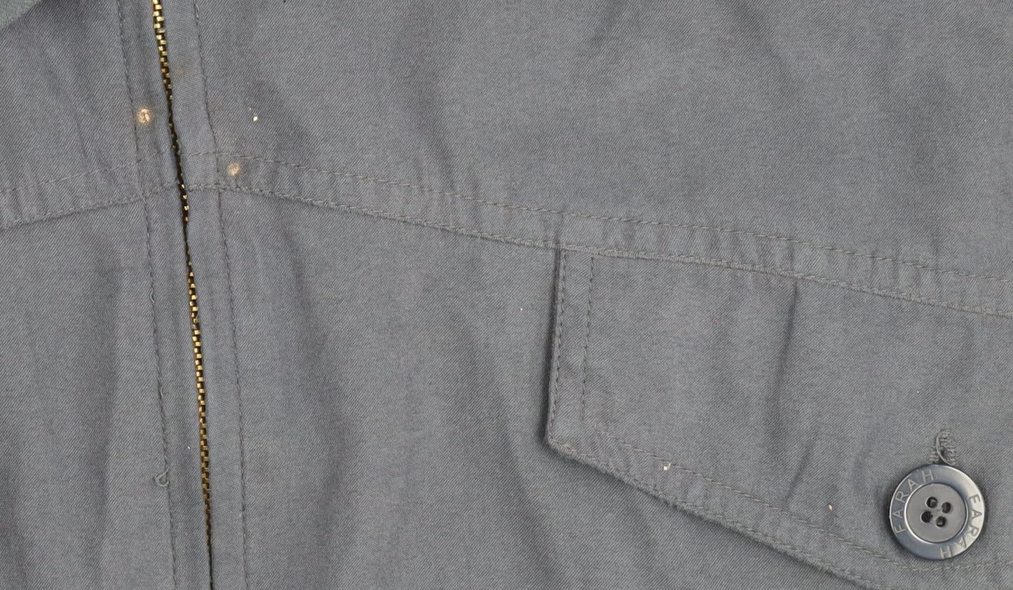 Farah Men's Blue Cotton-Nylon Casual Jacket L