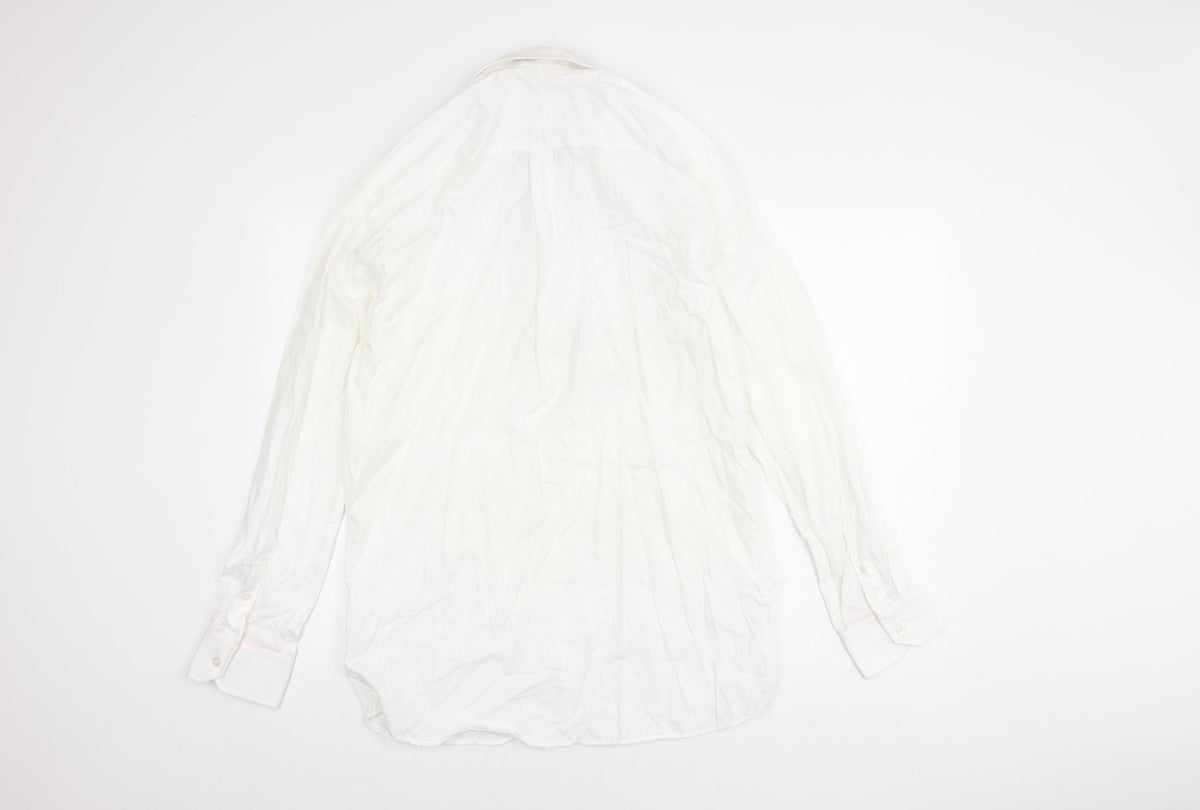 Howick Men's White Button-Up Shirt, Size 15.5
