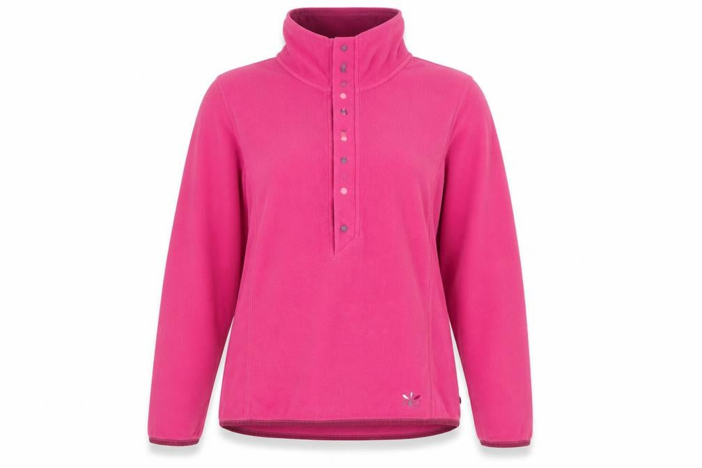 O'Neill Women's Pink Fleece Snap Pullover - Size L