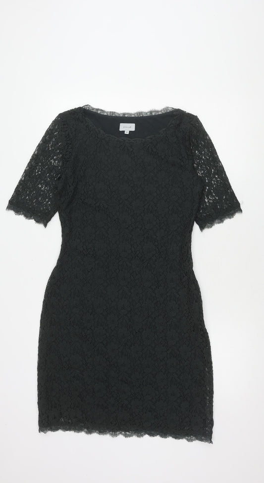 Jigsaw Black Lace Dress Medium Floral Women