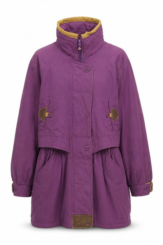 C&A Women's Purple Coat Size 10, Casual Mid-Length