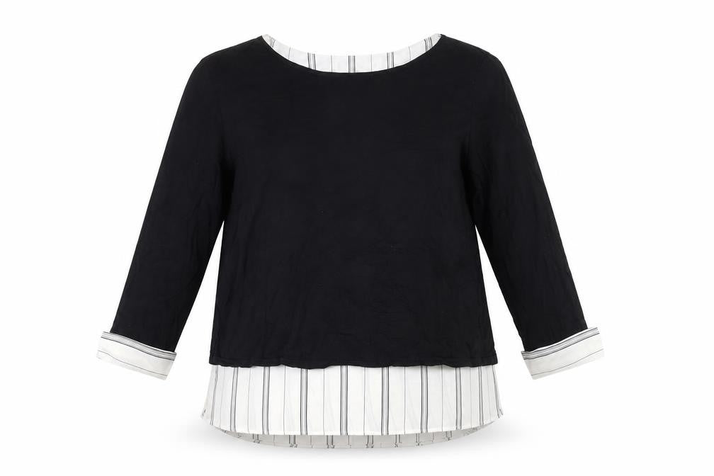 Dorothy Perkins Women's Black & White Striped Top, Size 12