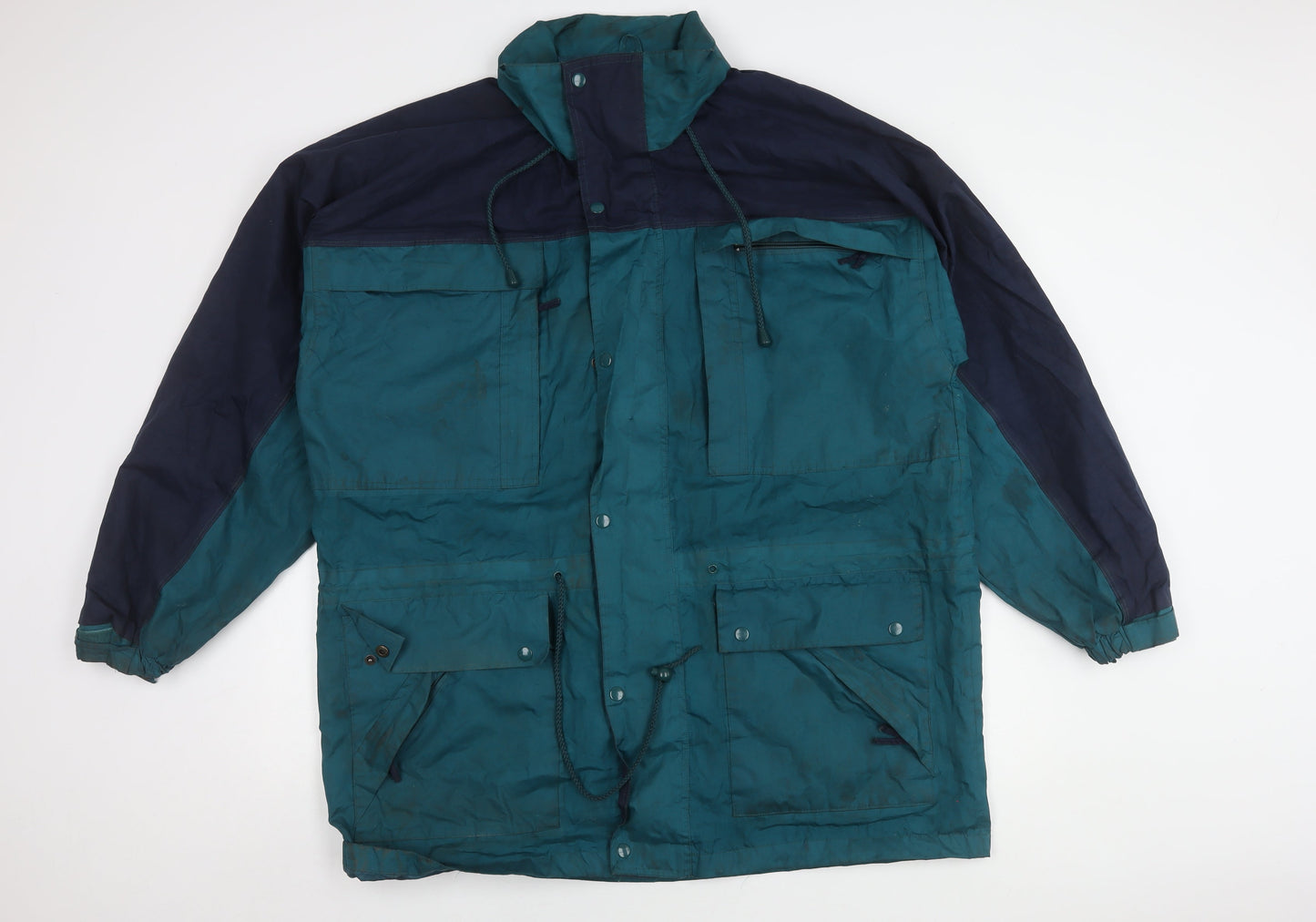 Hijack Men's Blue XL Casual Long Jacket
