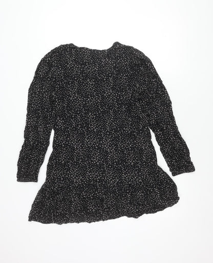 Back view of Dorothy Perkins Women's Black Animal Print Dress, size 14