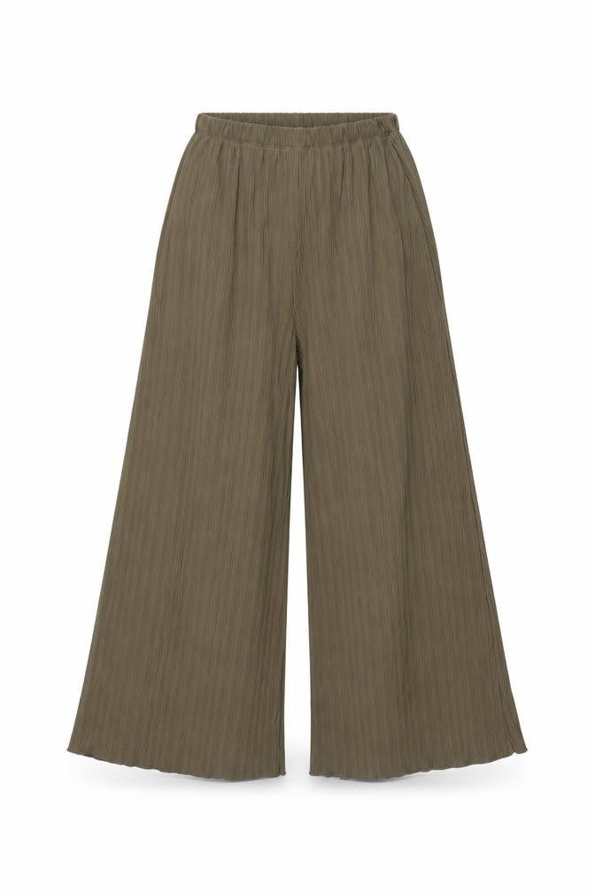 Topshop Women's Grey Wide-Leg Trousers Size 6