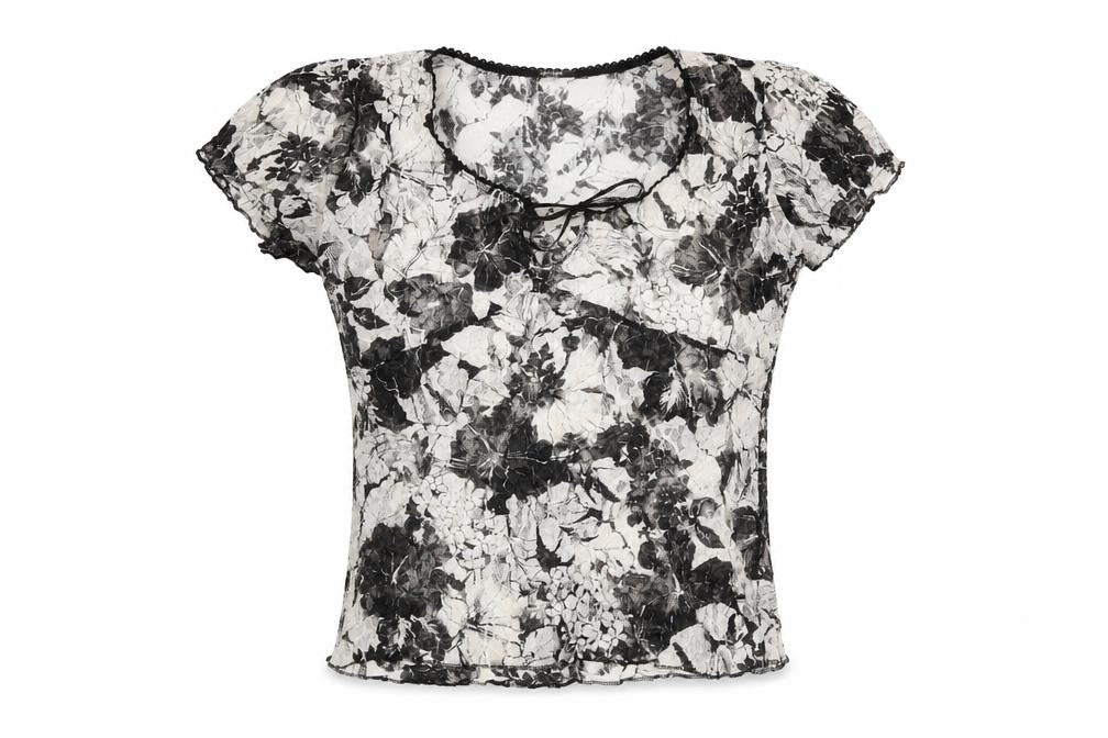 Per Una Women's Multicoloured Floral Lace Blouse Size 12