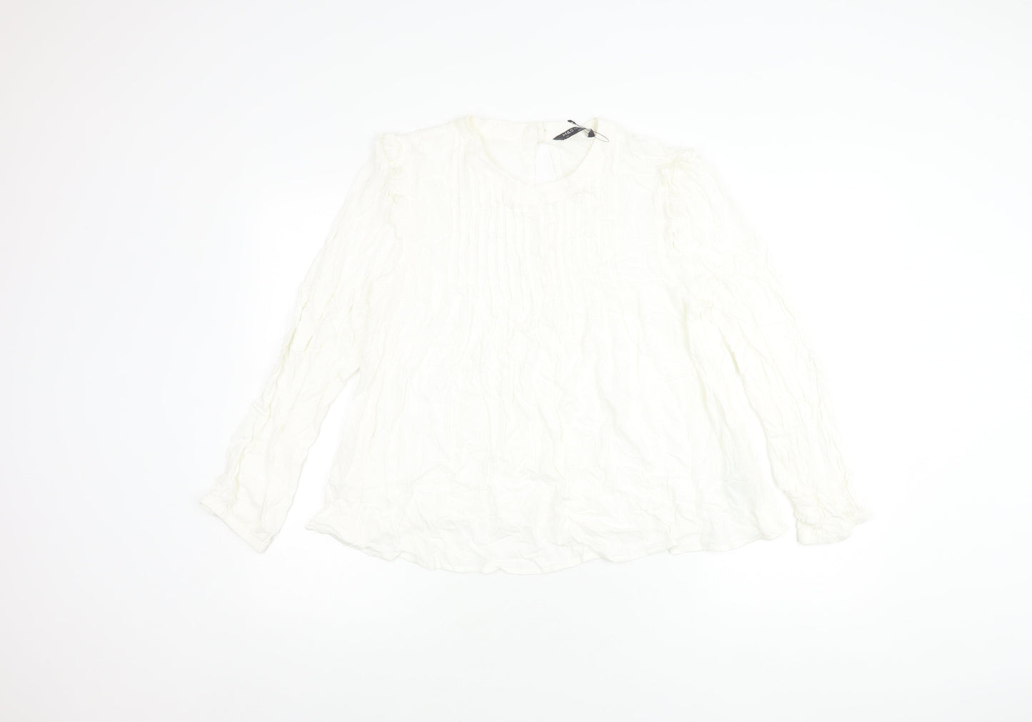 Marks and Spencer Women's Ivory Long Sleeve Top Size 14