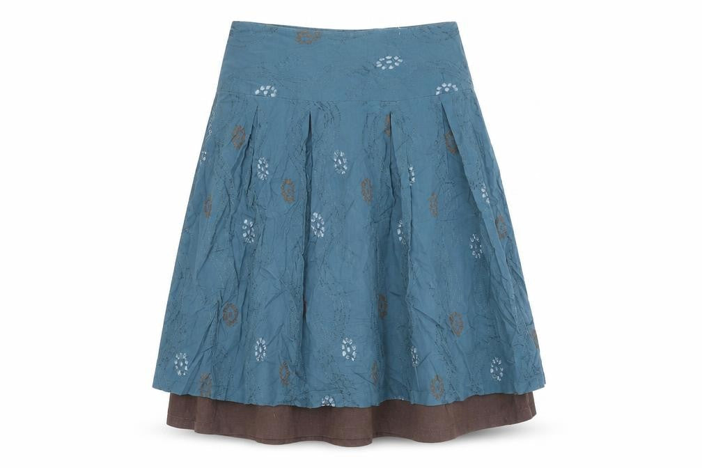 Simple Wish Women's Blue A-Line Skirt Size 12, Elegant