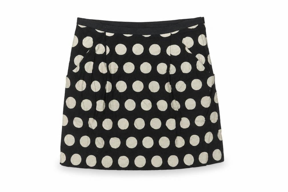 Cath Kidston Women's Black Polka Dot Skirt Size 12