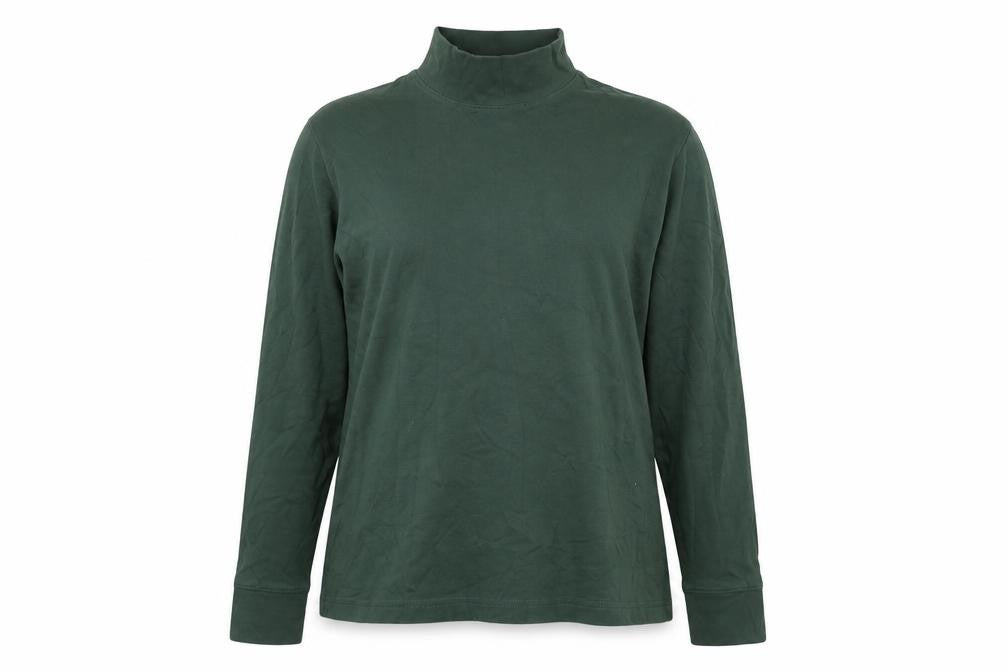 Lands' End Women Green Mock Neck Jumper, Size L