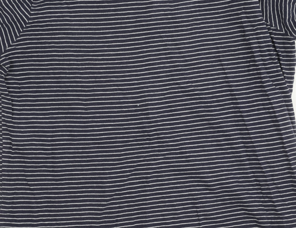 White Stuff Women's Blue Striped Long Sleeve T-Shirt Size 12