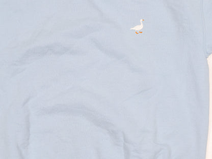 Close-up detail of G&G Women's Blue Embroidered Pullover Sweatshirt, Medium