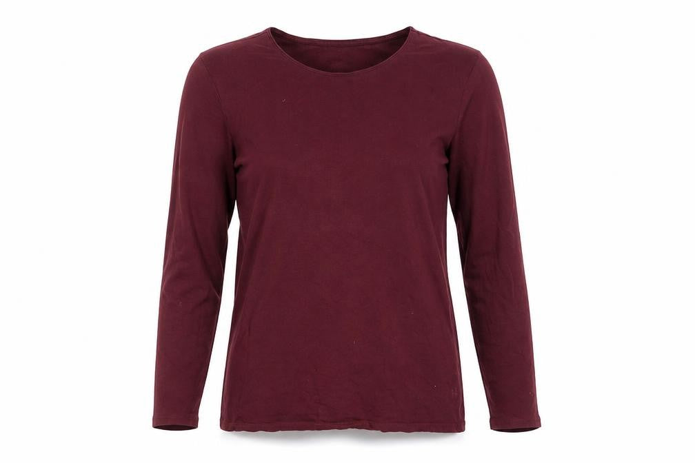 Lands' End Womens Red M Long Sleeve Basic Top