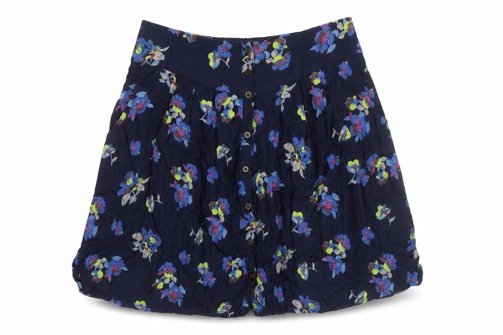 Marks & Spencer Women's Blue Floral Skirt, Size 10