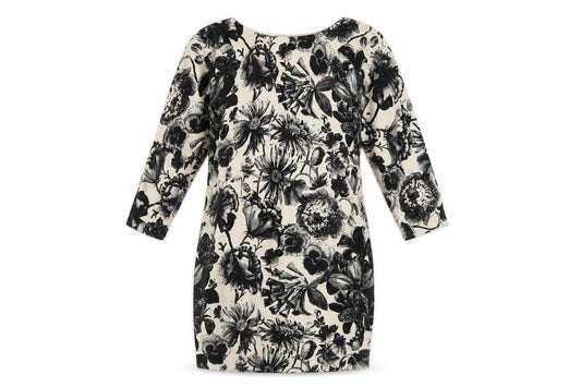 Next Women's Beige Floral Knit Dress Size 10