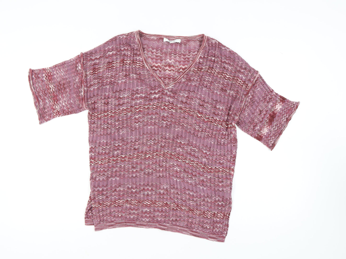 Next Women's Multicoloured V-Neck Pullover Jumper M
