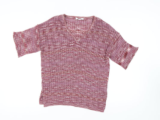 Next Women's Multicoloured V-Neck Pullover Jumper M