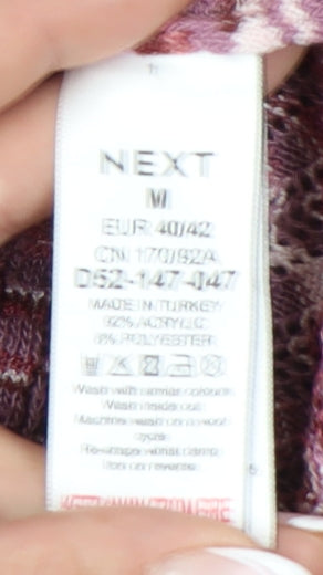 Next Women's Multicoloured V-Neck Pullover Jumper M