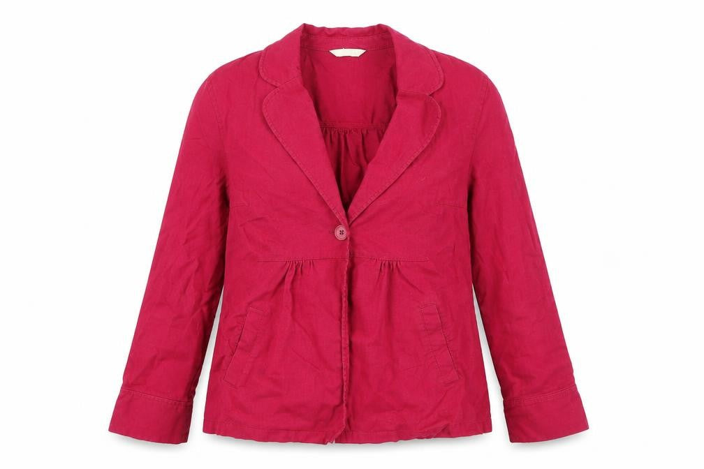 Marks & Spencer Women's Red Linen Blazer UK 12