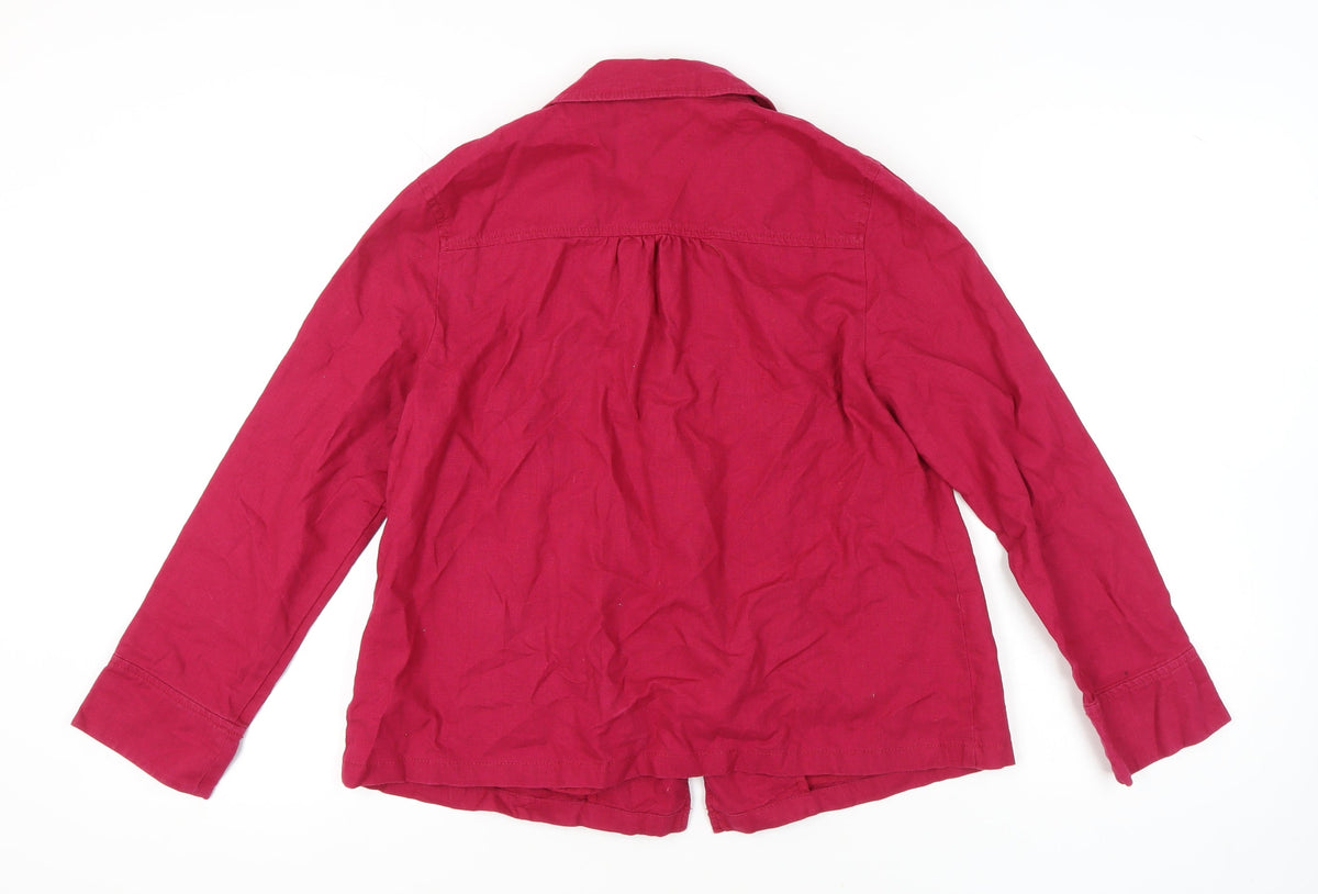 Marks & Spencer Women's Red Linen Blazer UK 12