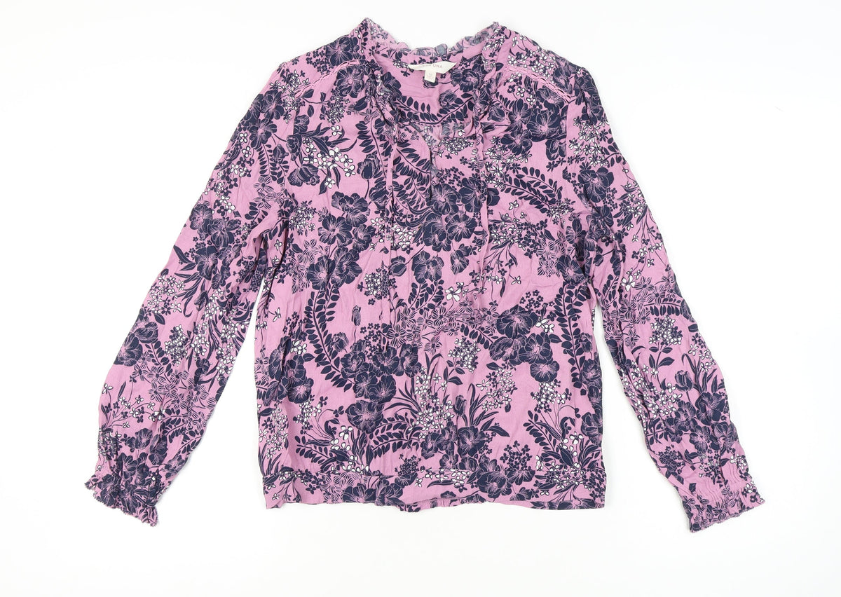Marks & Spencer Women's Purple Floral Blouse