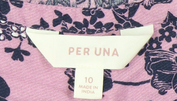 Marks & Spencer Women's Purple Floral Blouse