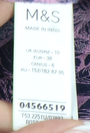 Marks & Spencer Women's Purple Floral Blouse