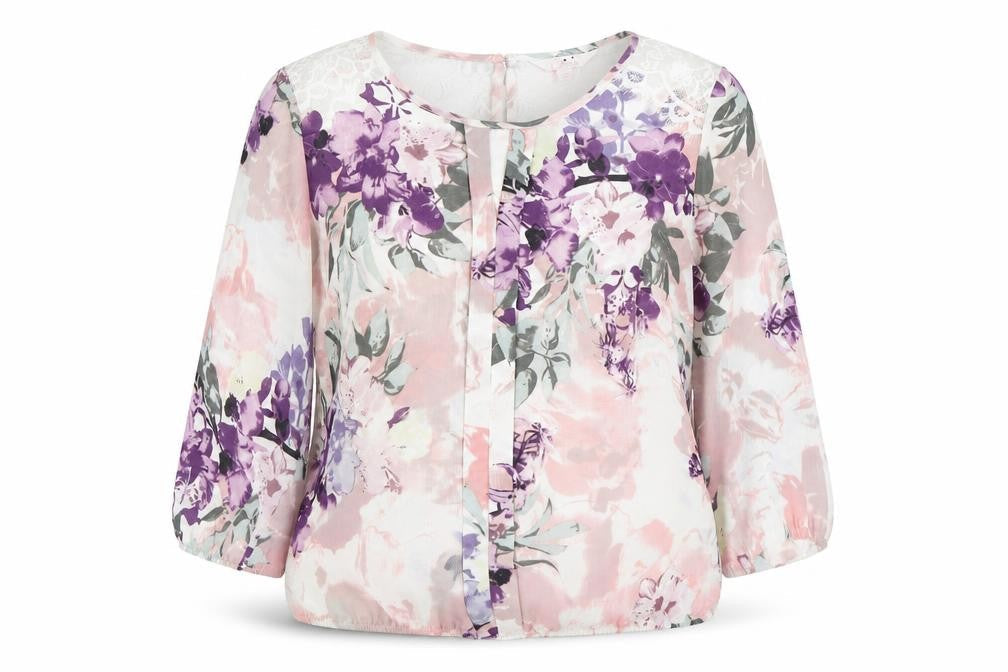Julipa Women's Floral Tunic Blouse Size 14