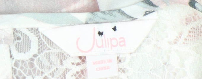 Julipa Women's Floral Tunic Blouse Size 14