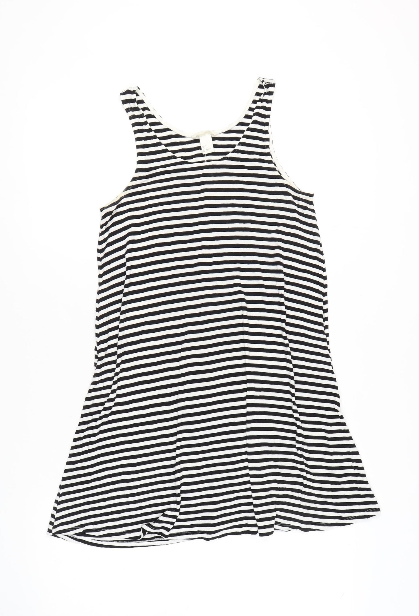 H&M Women's Black Stripe Sleeveless Tank Dress S