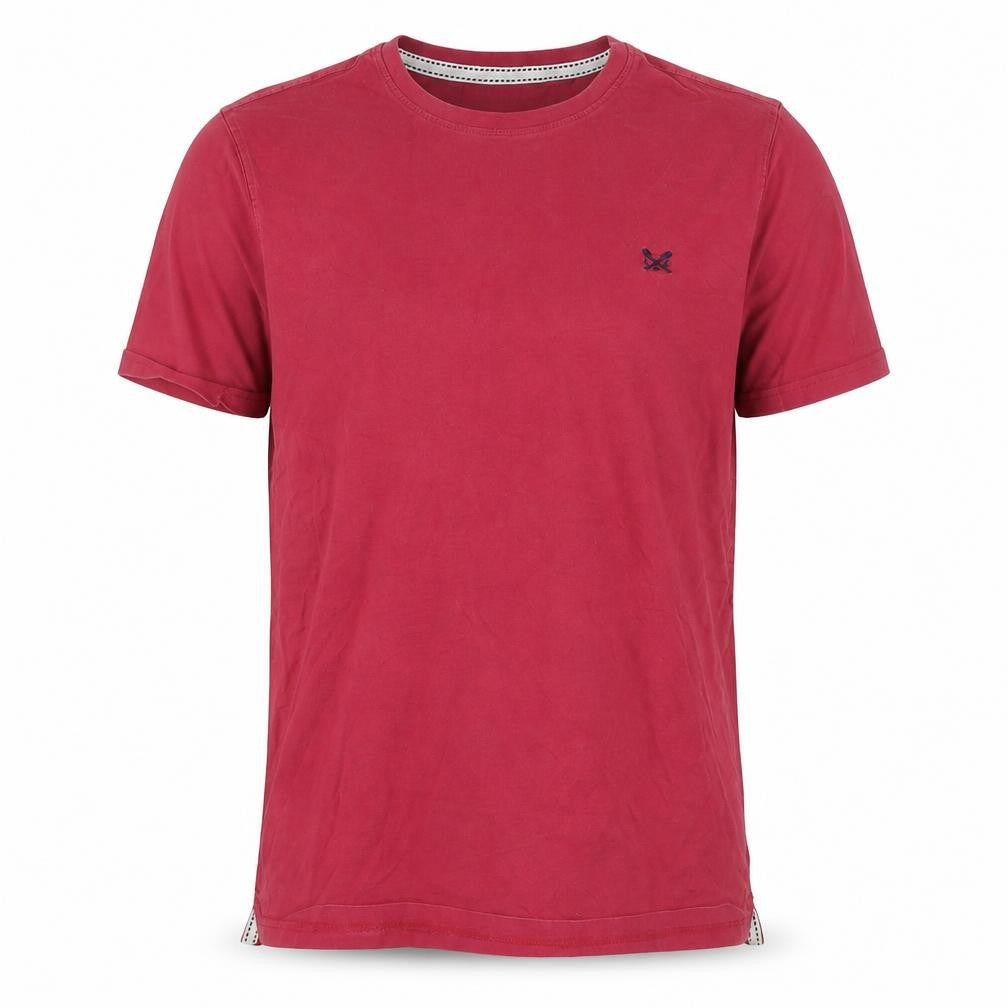 Crew Clothing Red Cotton Logo T-Shirt - Size S