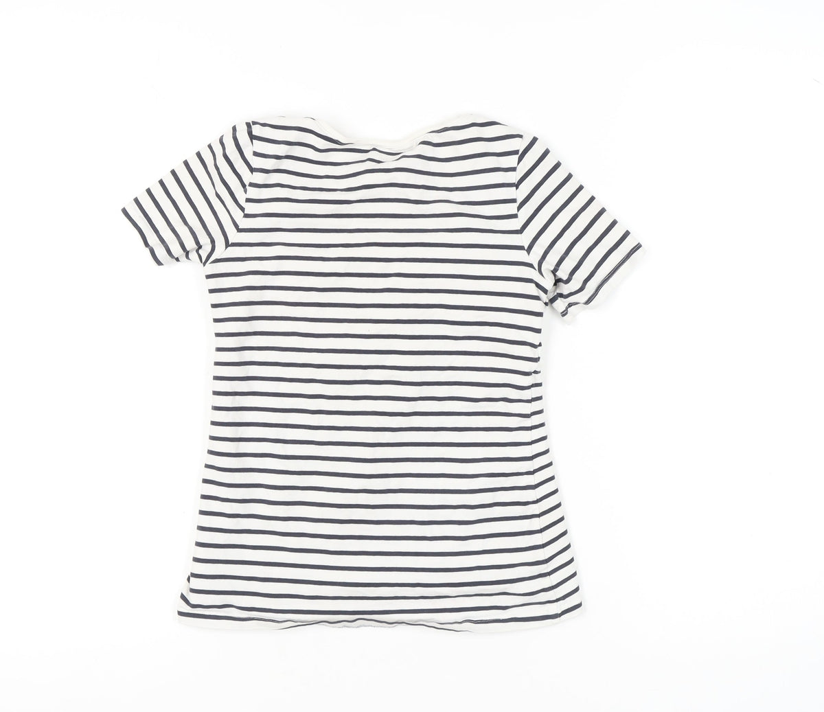 H&M Women's Multicoloured Striped Wrap T-Shirt - Size S