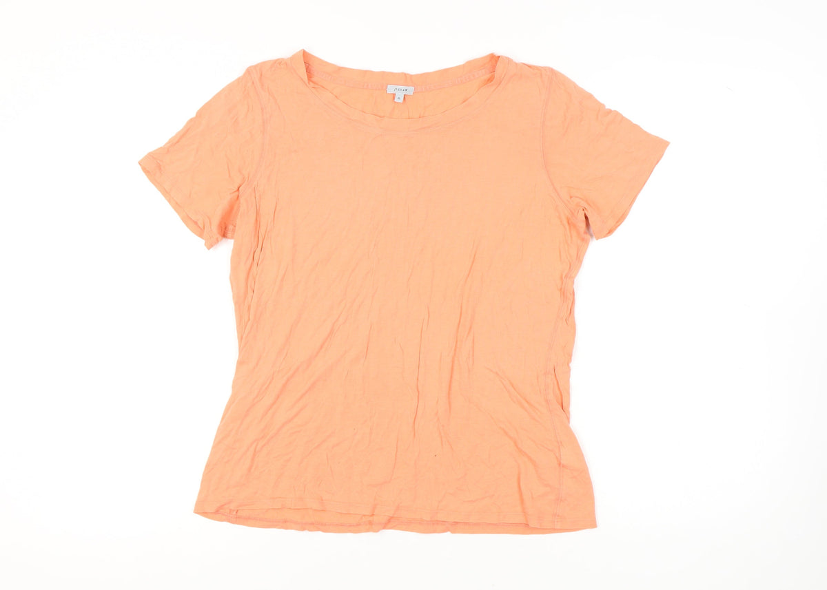 Jigsaw Women's Orange XL Casual Cotton T-Shirt