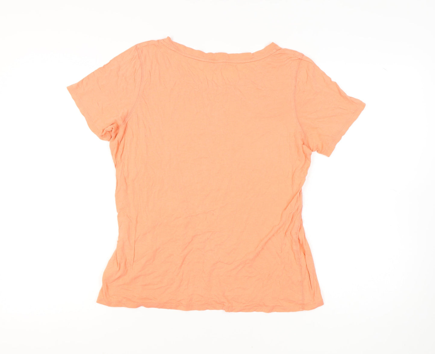Jigsaw Women's Orange XL Casual Cotton T-Shirt