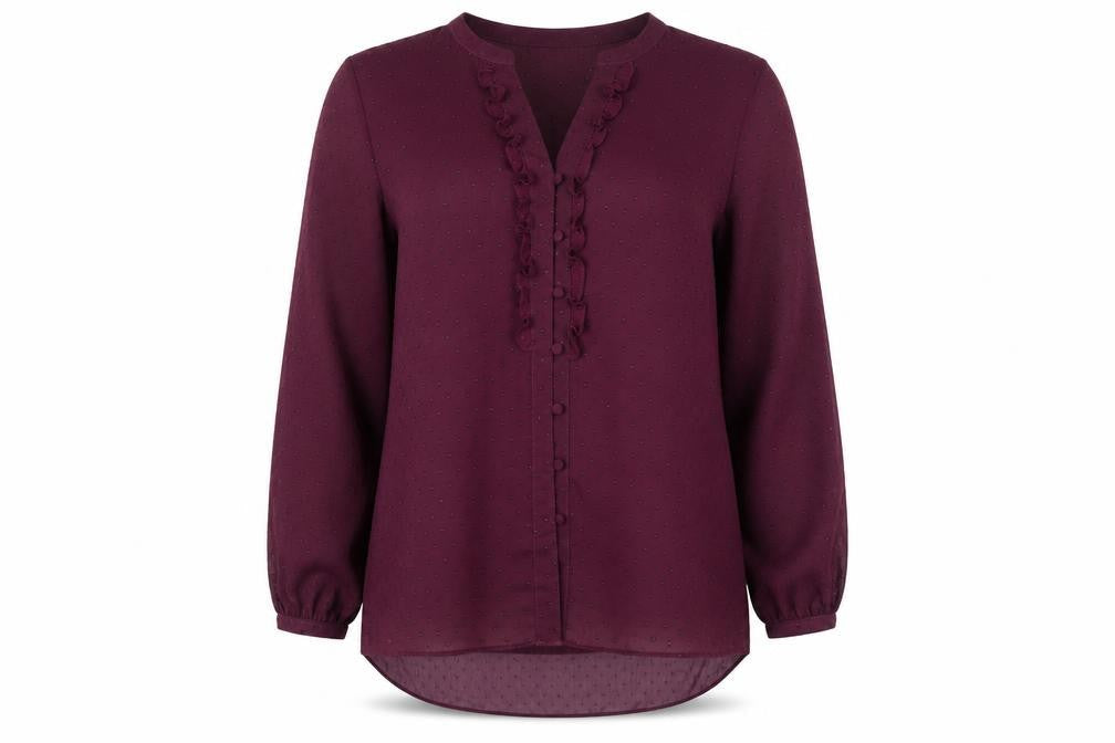 Wallis Women's Purple Blouse Size 14 with Ruffles
