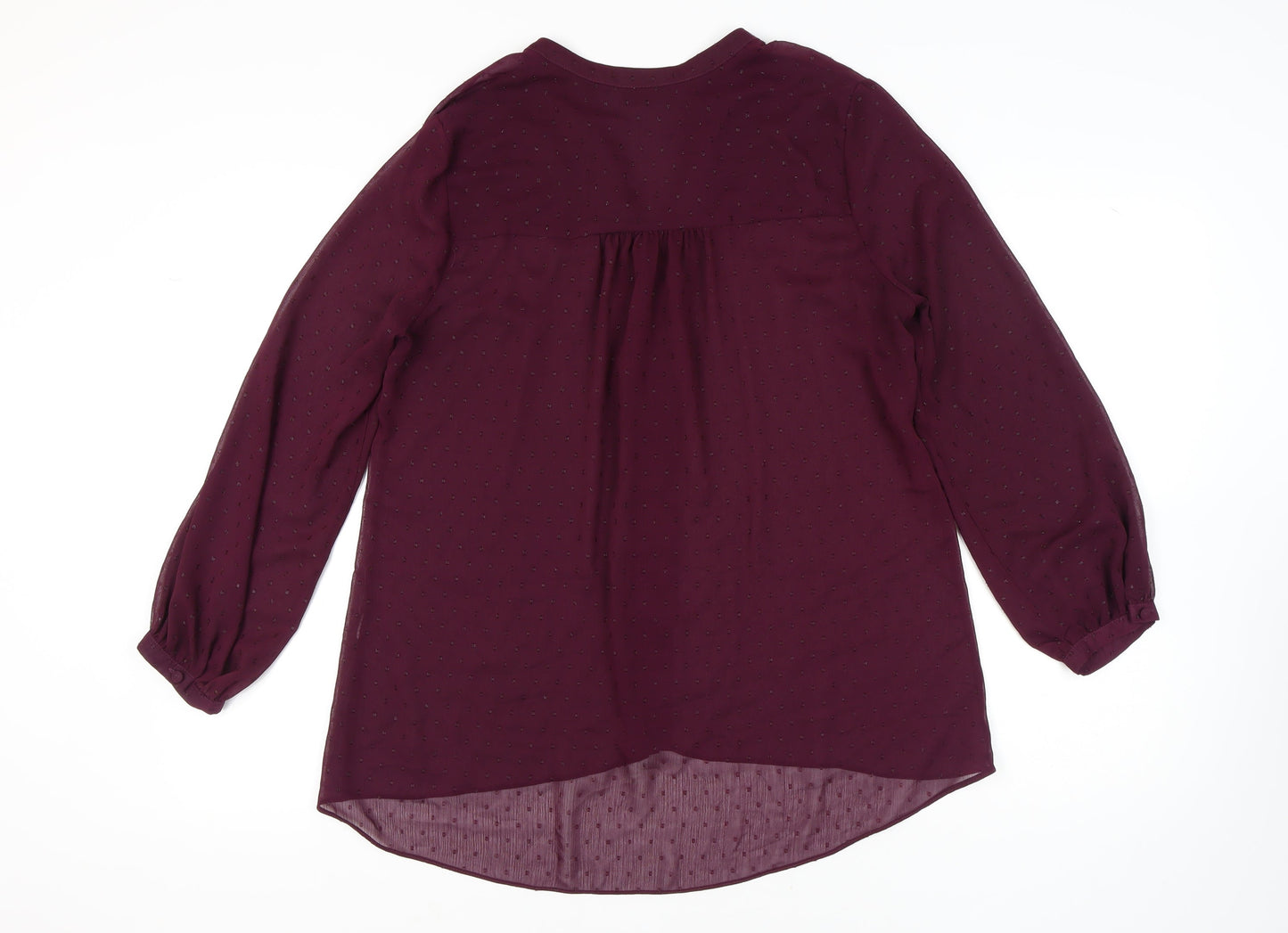 Wallis Women's Purple Blouse Size 14 with Ruffles