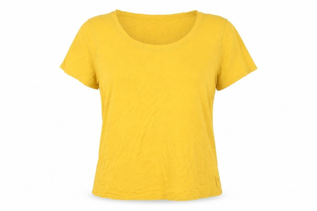 Jigsaw Women's Yellow Basic Cotton T-Shirt XL