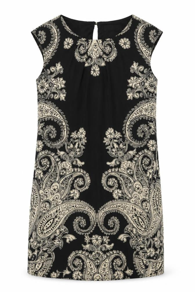 Wallis Women's Black Paisley Shift Dress Size 12
