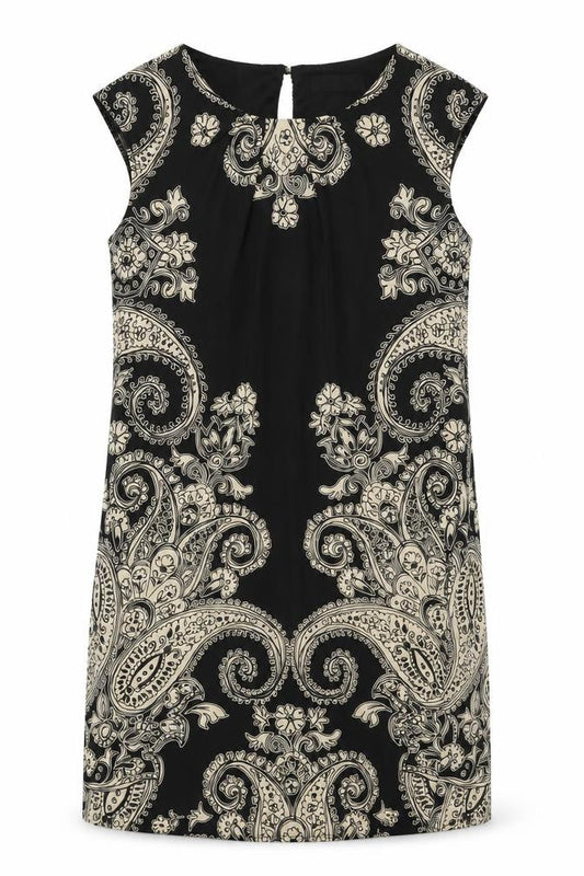 Wallis Women's Black Paisley Shift Dress Size 12
