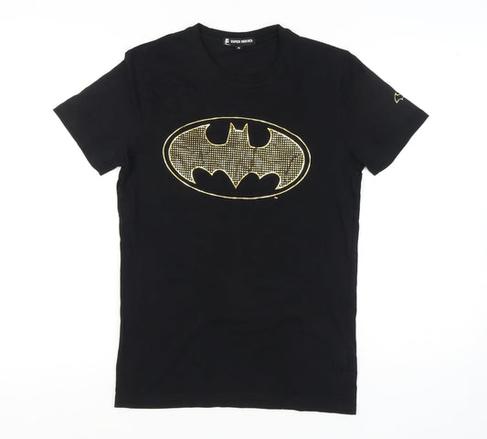 Super Womens Heroes Black Batman T-Shirt M