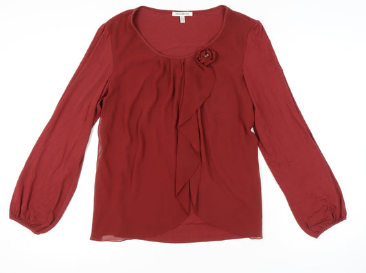 Annabelle Women's Red Long Sleeve Top Size 18
