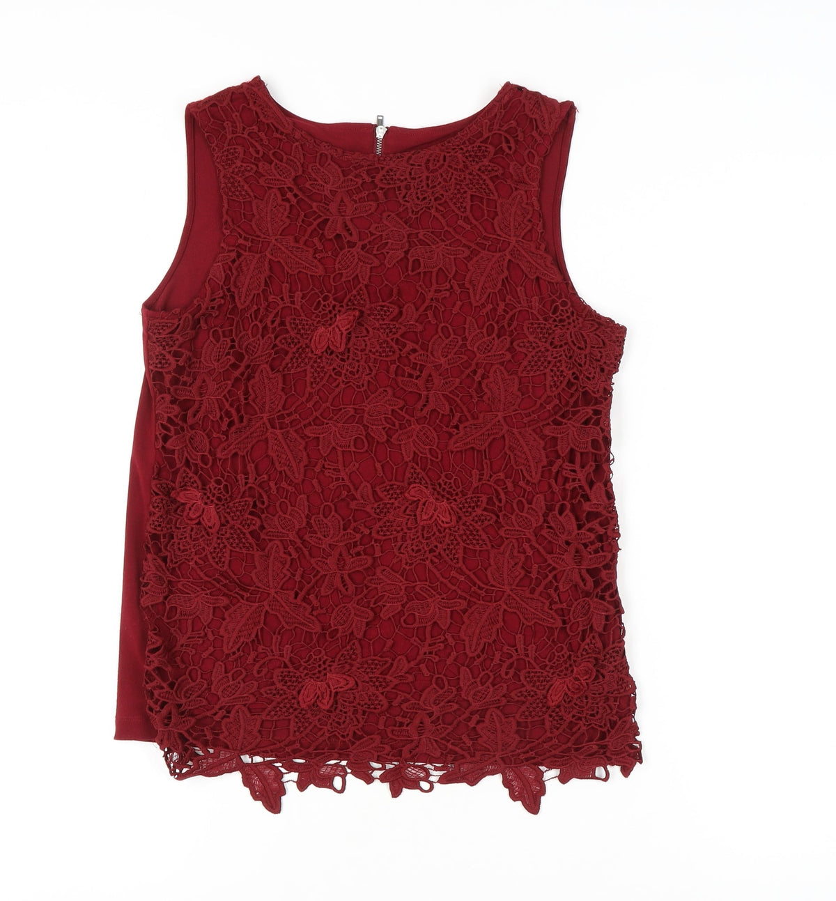 Warehouse Women's Red Lace Camisole Blouse Size 10