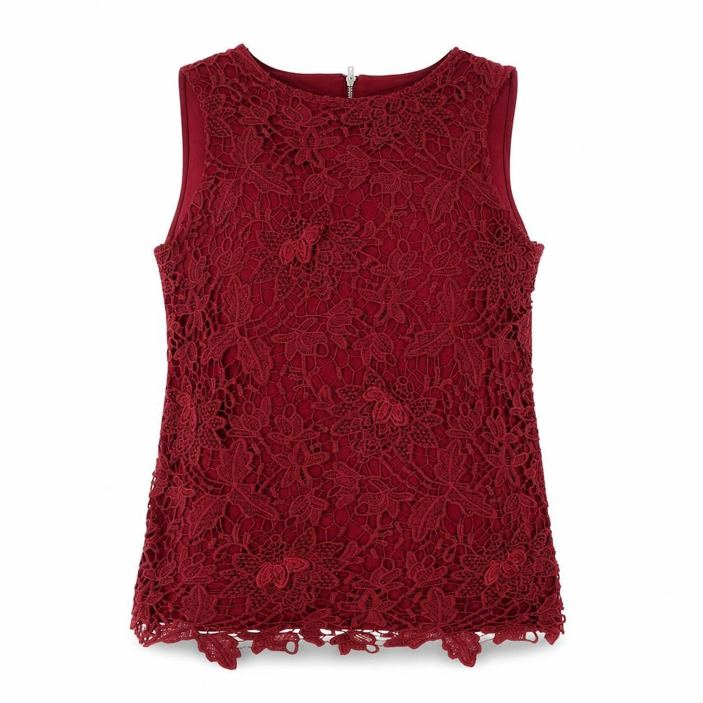 Warehouse Women's Red Lace Camisole Blouse Size 10