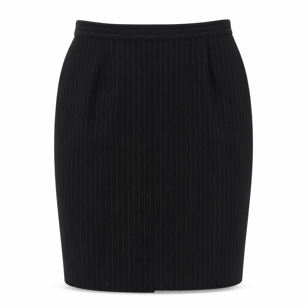 Next Women's Black Pinstripe Pencil Skirt Size 10